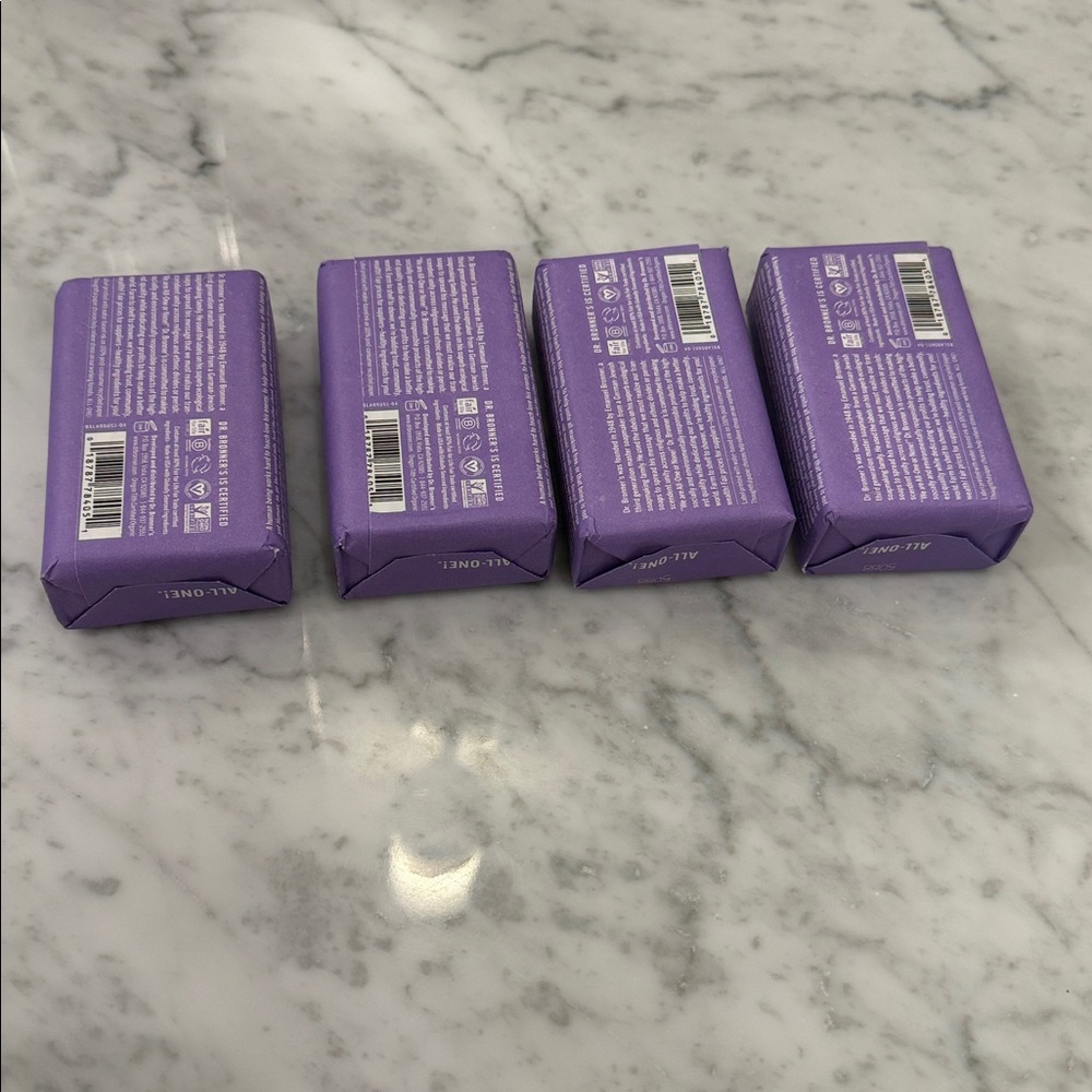 Dr. Bronner’s Lavender Pure-Castile Bar Soap - 4 bars 5oz each - Picture 4 of 4